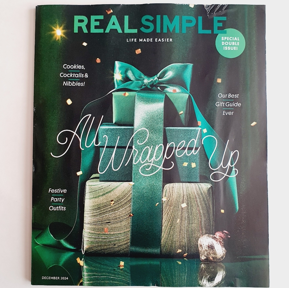 Real Simple Magazine December, 2024 Special Double Issue All Wrapped Up.